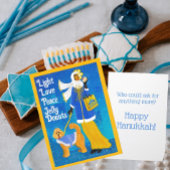 Carte de voeux Art Nouveau Retro Hanoukka