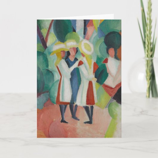 Carte de voeux Art "Trois Filles" (Devant)