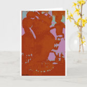 Carte de voeux ArtBlank pour les tambours africain (Fleur jaune)