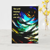 Carte de voeux Artist Art Moderne (Fleur jaune)