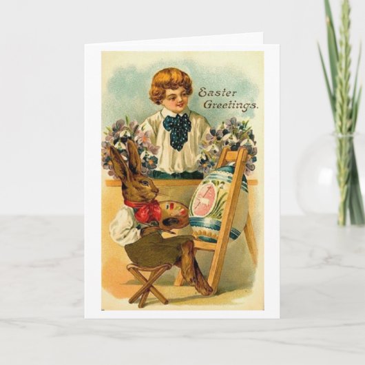 Carte de voeux Artist Bunny Pâques (Devant)