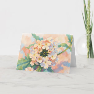 Carte de vœux artistique aquarelle de fleurs en fl