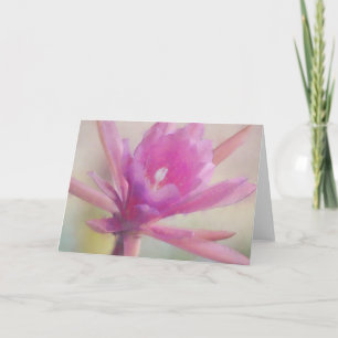 Carte de vœux artistique avec fleur de cactus de N