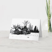 Carte de voeux Artistique Black Ink Winter Homeste (Devant)