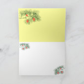 Carte de vœux artistique de vacances à branche de (Intérieur)