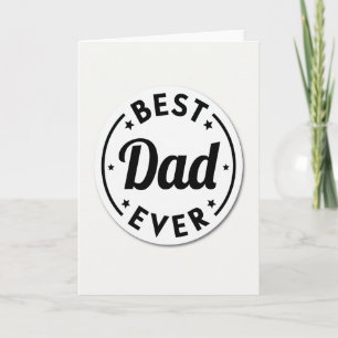 Carte de vœux artistique monochrome "Meilleur papa
