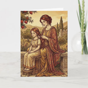 Carte de vœux artistique pour mère et fille