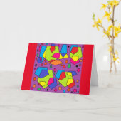 Carte de vœux artistique pour toutes occasions ave (Fleur jaune)