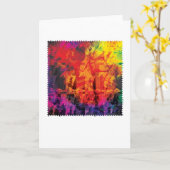 Carte de voeux Arty Abstraite (Fleur jaune)