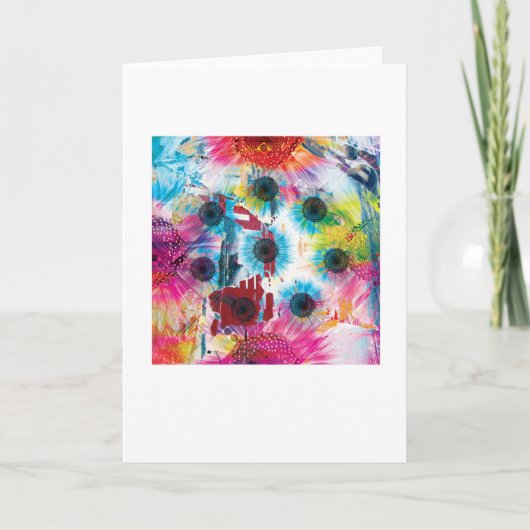 Carte de voeux Arty Abstraite - Thème Floral (Devant)