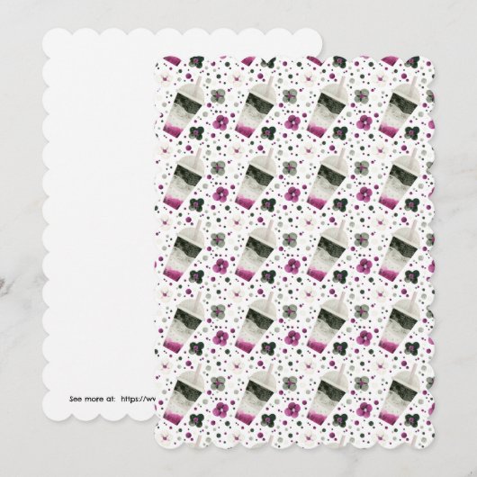 Carte de voeux Asex Pride Flat (Devant / Derrière)