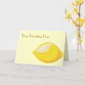 Carte de voeux au citron (Fleur jaune)