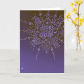 Carte de voeux au clair de lune (Fleur jaune)