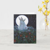 Carte de voeux - Au clair de lune (Fleur jaune)