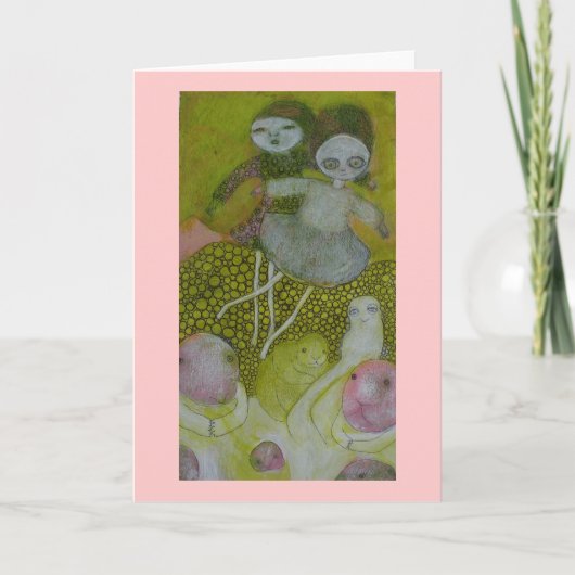 Carte de voeux au-dessus des têtes de castors (Devant)