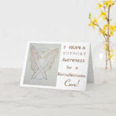 Carte de voeux au ruban de sensibilisation Retinob (Fleur jaune)