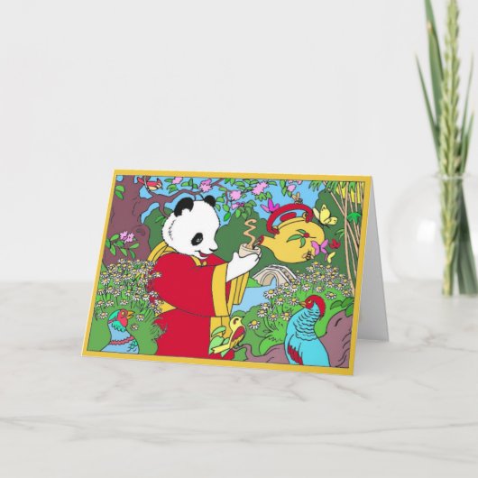 Carte de voeux au thé vert (Devant)