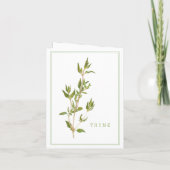 CARTE DE VŒUX AU THYM FRAIS (Dos)