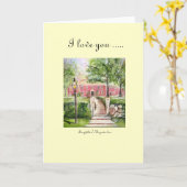 Carte de voeux - auberge de bord de la route (Fleur jaune)