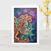Carte de vœux "Aura" (Fleur jaune)