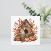 Carte de voeux Automne (Debout devant)