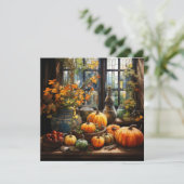 Carte de voeux Automne (Debout devant)