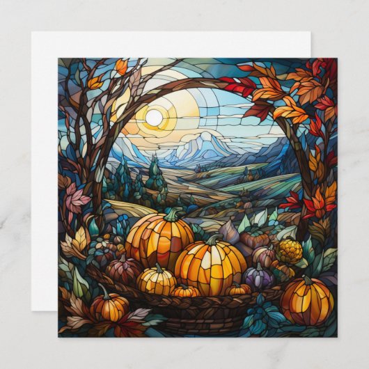 Carte de voeux Automne (Devant / Derrière)