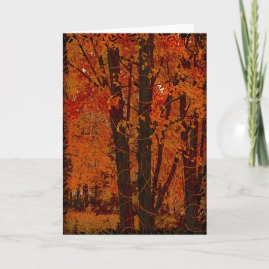 Carte de voeux Automne Après-Midi. (Devant)