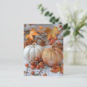 carte de voeux automne citrouille élégant (Debout devant)