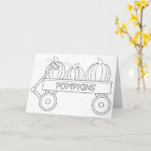 Carte de voeux Automne Color Me (Fleur jaune)