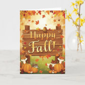 Carte de vœux automne confortable (Fleur jaune)