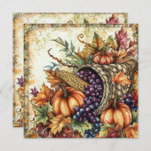 Carte de voeux automne Cornucopia (Devant / Derrière)