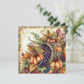 Carte de voeux automne Cornucopia (Debout devant)