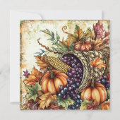 Carte de voeux automne Cornucopia (Dos)