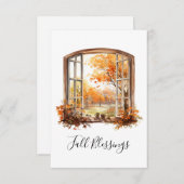 Carte de voeux Automne Paysage Automne (Devant / Derrière)