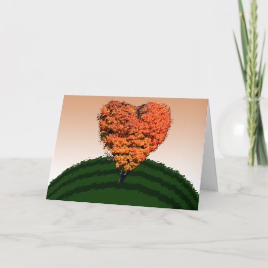 Carte de voeux Autumn Love Tree (Devant)
