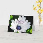 Carte de voeux aux fleurs blanches (Fleur jaune)