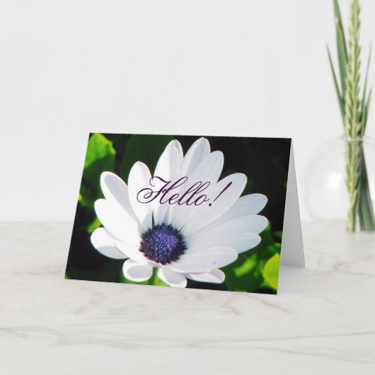 Carte de voeux aux fleurs blanches (Devant)