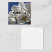 Carte de voeux aux fleurs blanches (Devant / Derrière)