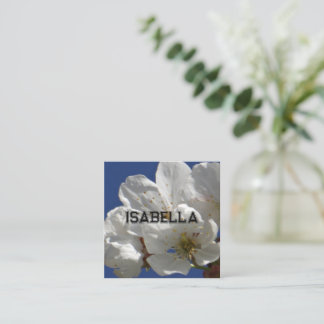 Carte de voeux aux fleurs blanches