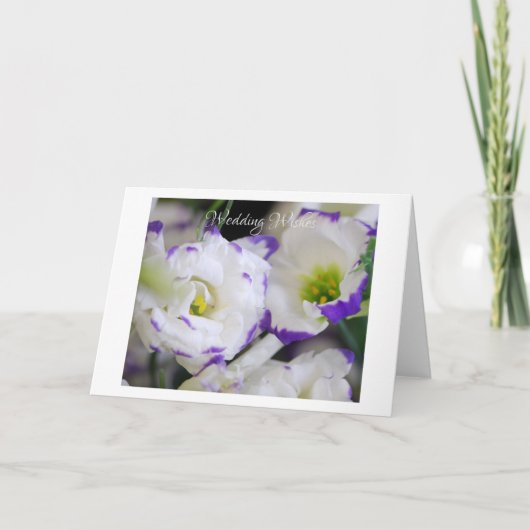 Carte de vœux aux fleurs de lisianthus (Devant)