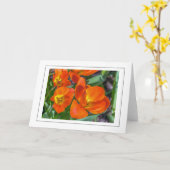 Carte de voeux aux fleurs orange vif (Fleur jaune)