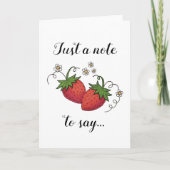 Carte de voeux aux fraises (Devant)