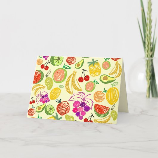 Carte de voeux aux fruits mélangés (Devant)