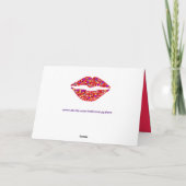 carte de voeux aux lèvres d'amour (Dos)