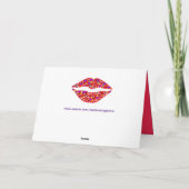 carte de voeux aux lèvres d'amour (Dos)