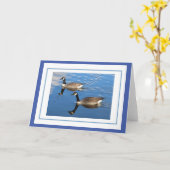 Carte de voeux aux oies du Canada (Fleur jaune)