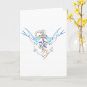 carte de voeux aux oiseaux (Fleur jaune)