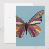 Carte de voeux aux papillons colorés (Devant / Derrière)