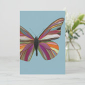 Carte de voeux aux papillons colorés (Debout devant)